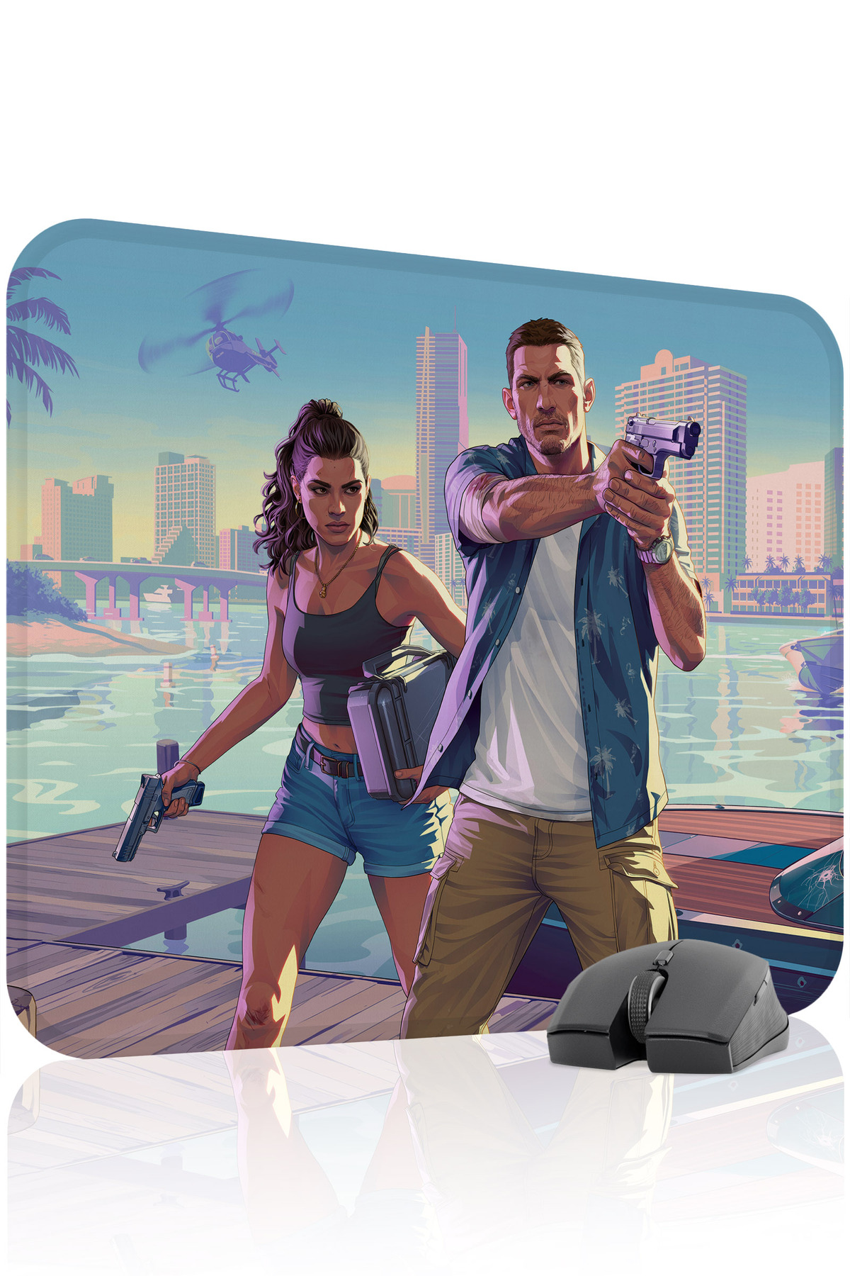 GTA 6 Anti-Slip Seam Rubber Gaming Mousepad V3 - 48X40 XL Gaming Mouse Pad Mouse Pad