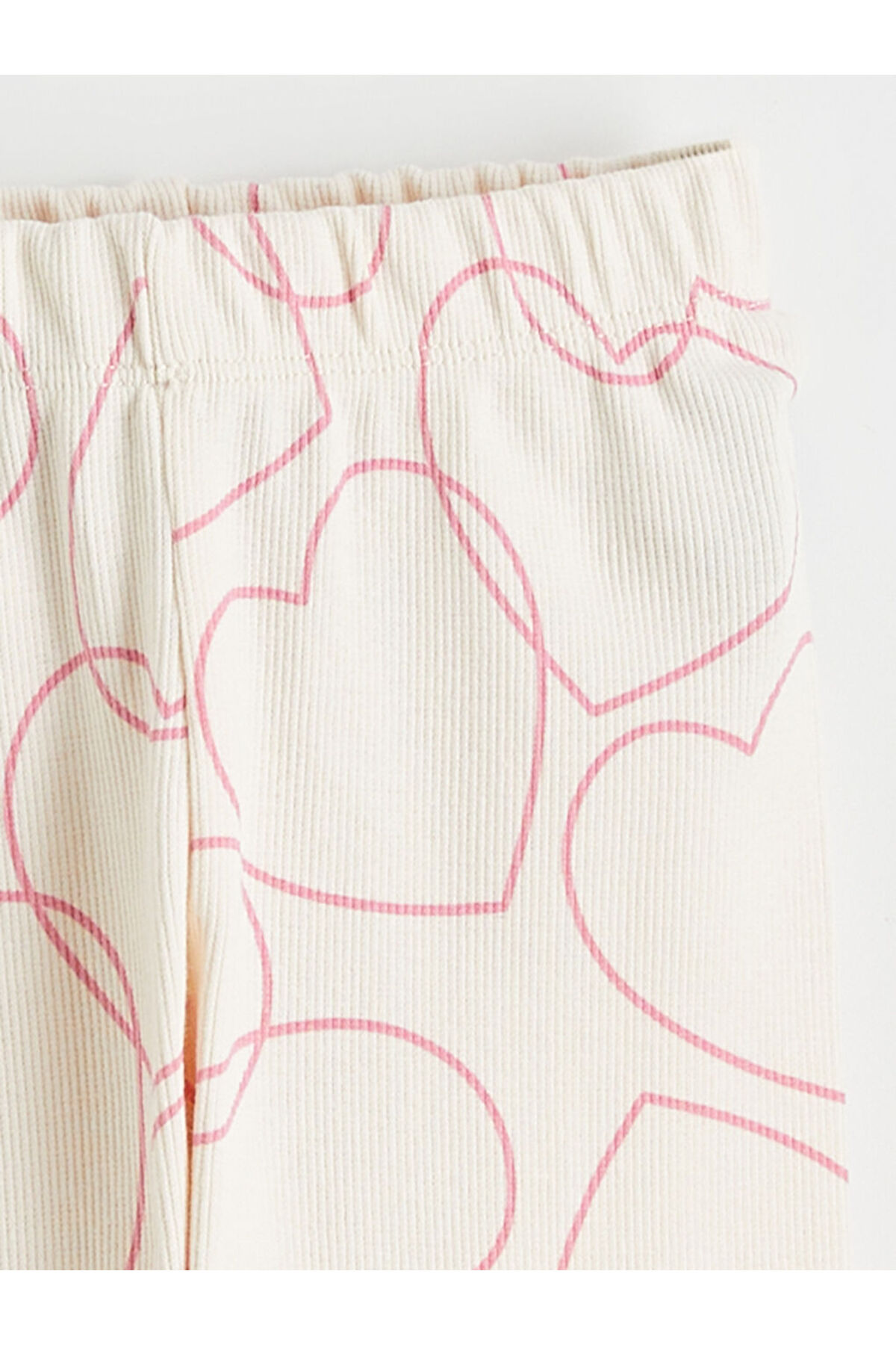 LC Waikiki Ekru Kalp Baskılı Kız Çocuk Tayt fotoğrafı 2 (önizleme)