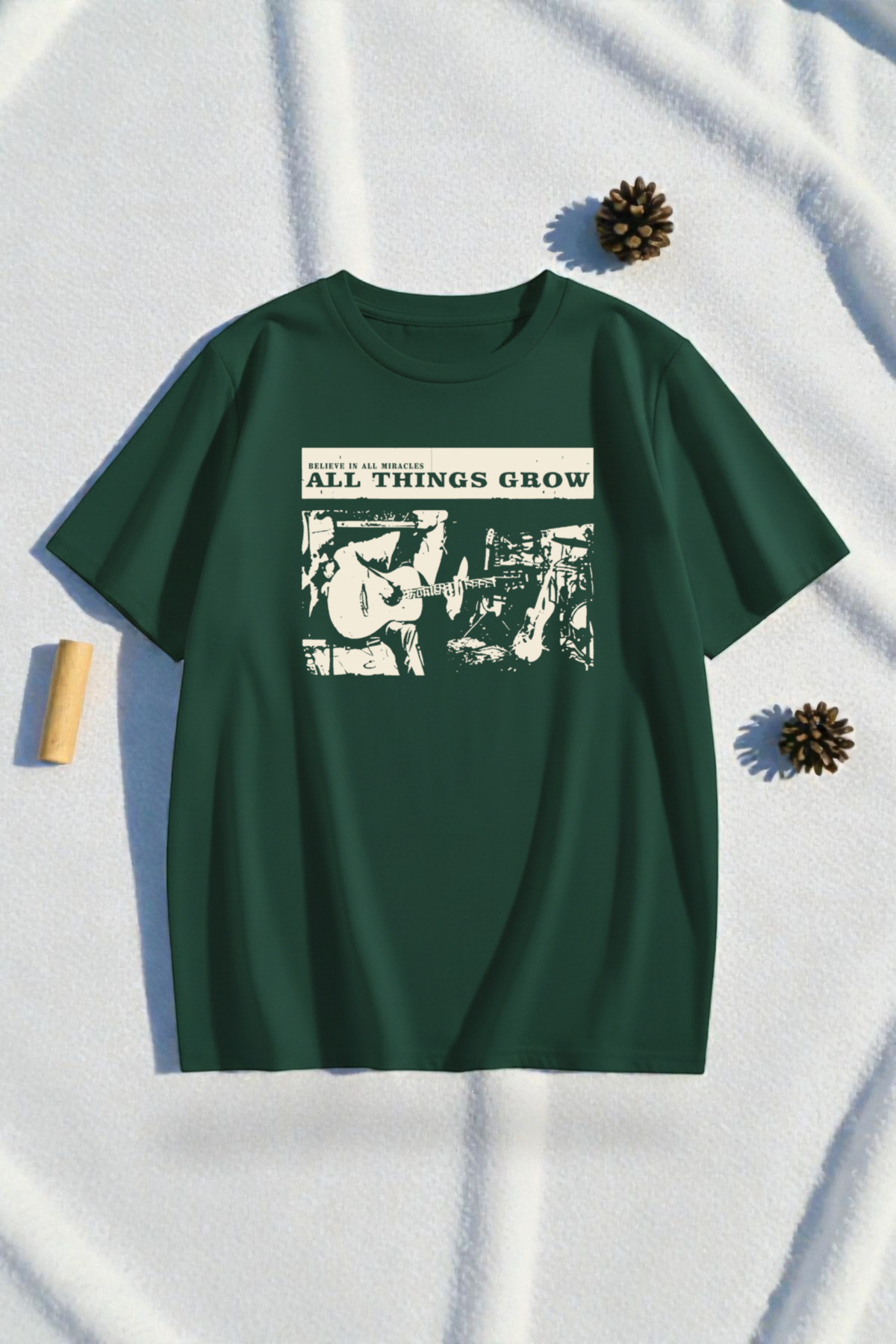 uyguntarz Unisex Karışık Baskılı Tişört Seti, 3’lü Paket Bisiklet Yaka Günlük T-Shirt görsel 2