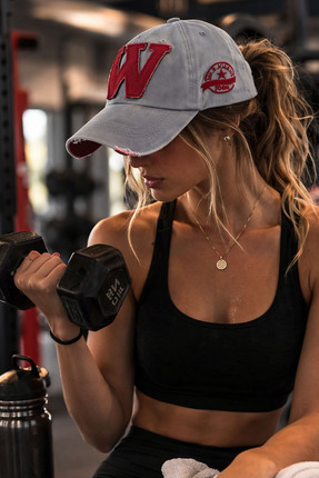 Ritagarcia W Nakışlı Eskitme Model Kadın Beyzbol Şapkası - Vintage Cap