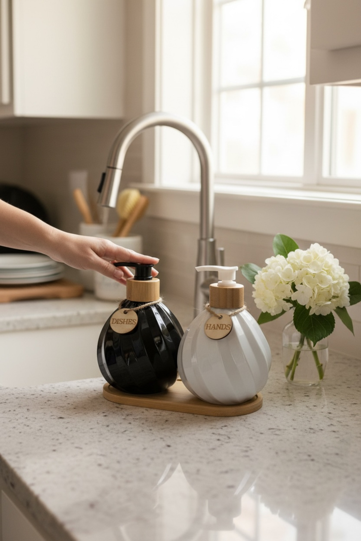 İtalyan Sıvı Sabunluk 2x400 ml – Şık ve Modern Sıvı Sabun Dispenseri