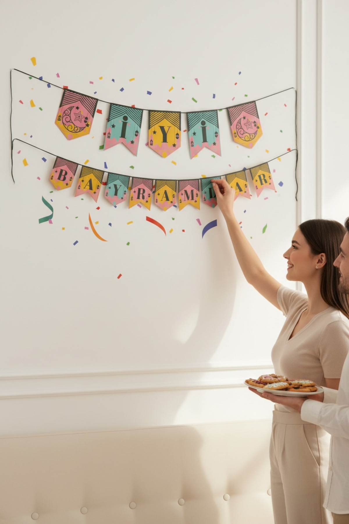 İyi Bayramlar Banner – Bayram Kutlama Dekorasyonu, Duvar Aksesuarı, Festive Banner