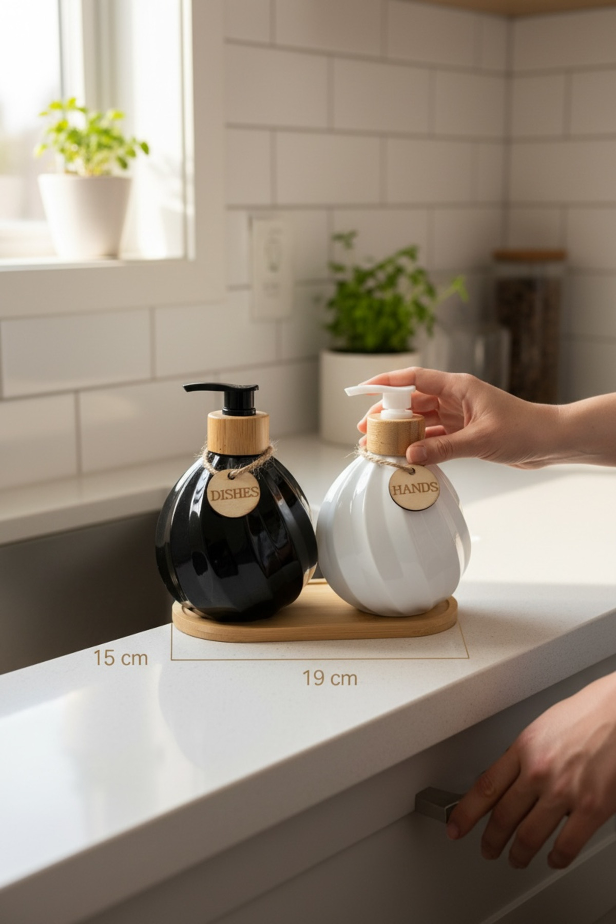 İtalyan Sıvı Sabunluk 2x400 ml – Şık ve Modern Sıvı Sabun Dispenseri