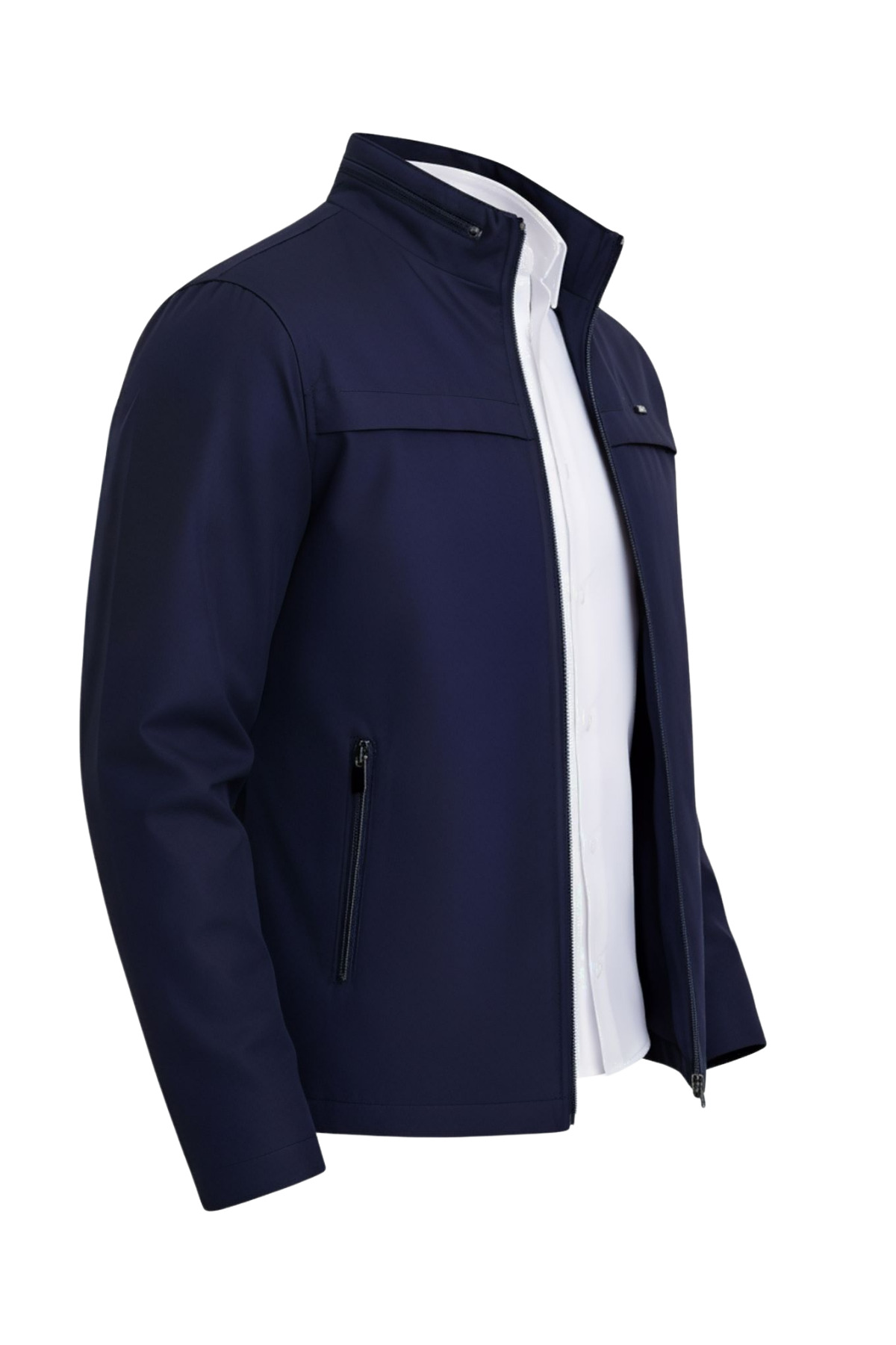 SİVAİST  Lacivert Erkek Pamuk Polyester Karışımlı Su Ve Rüzgar Geçirmez Mevsimlik&Yazlık Mont - Görsel 3