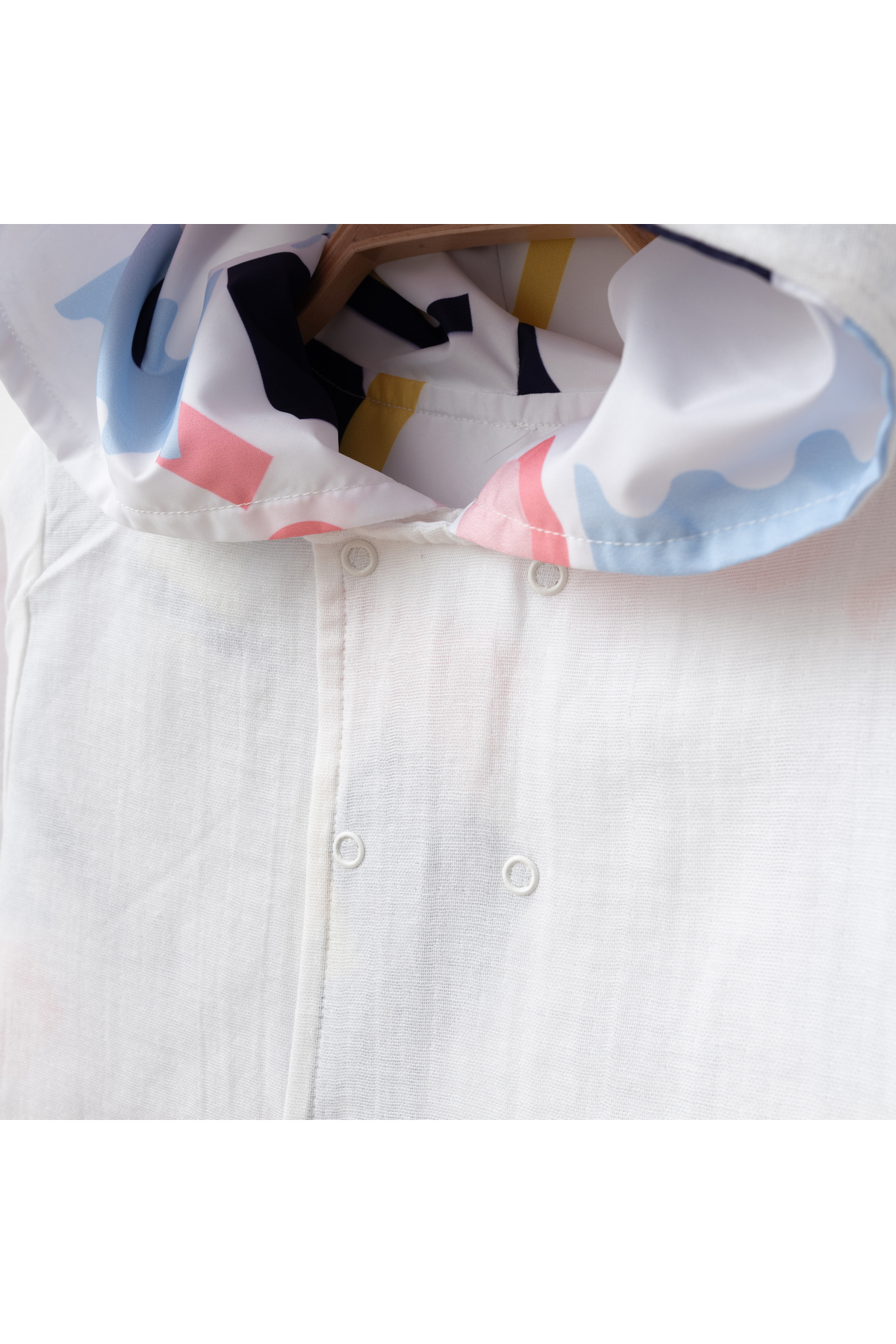 tinibud Terletmeyen Çift Taraflı Erkek Çocuk Yağmurluk 2-5 Yaş %100 Pamuk Müslin Astarlı fotoğrafı 6 (önizleme)