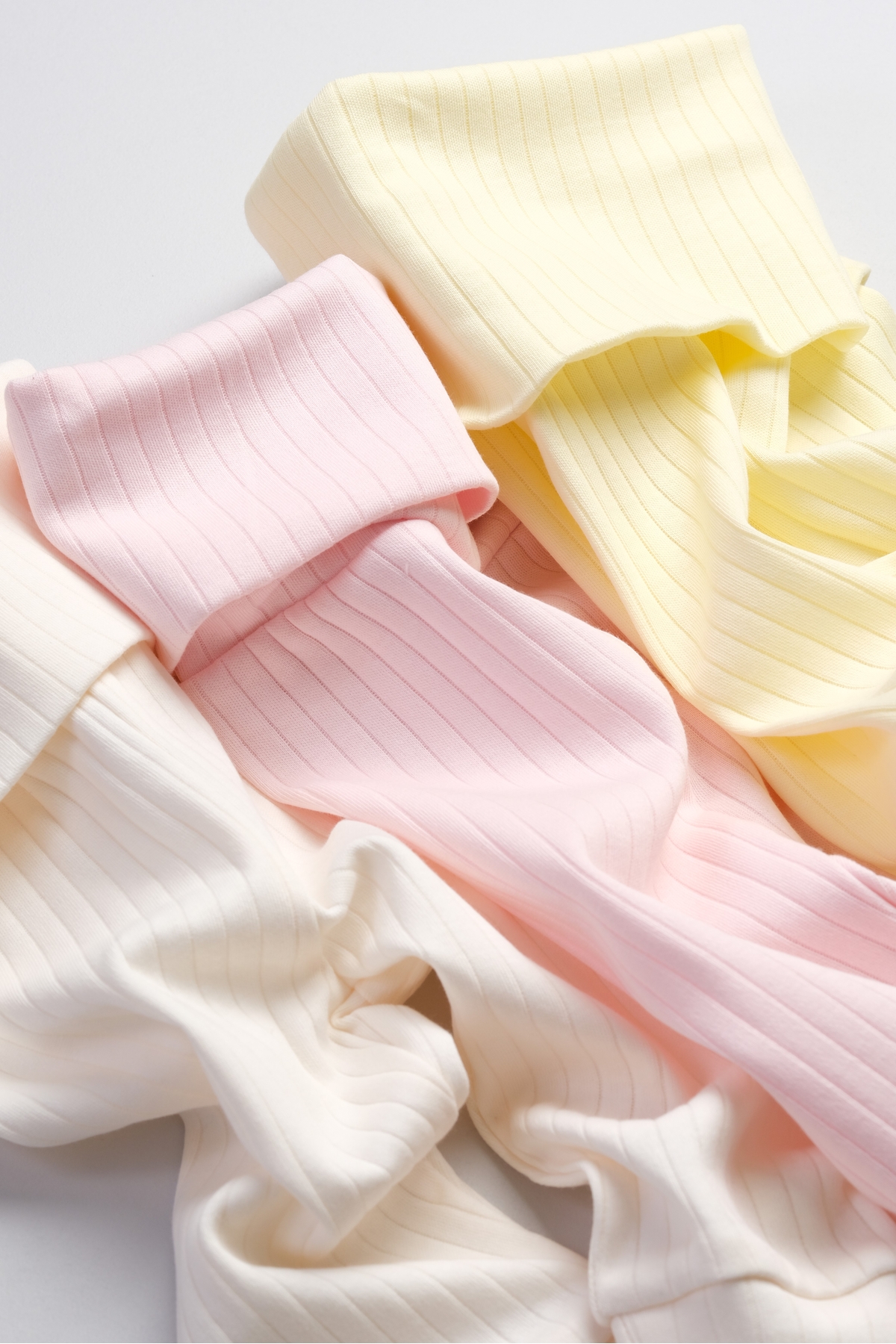 Bondberro 3'lü Takım Yüksek Bel Kaşkorse Yeni Doğan ve Bebek Tayt ( Krem-Pembe-Sarı ) fotoğrafı 2 (önizleme)