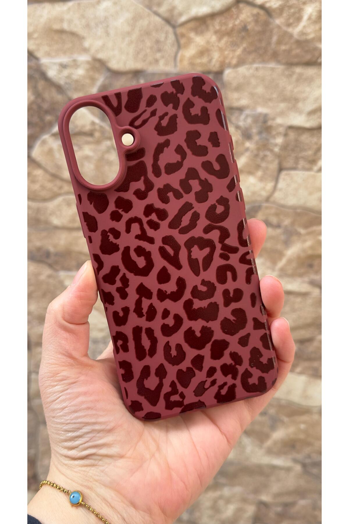 leopard Patterned Silicone Shock Absorber Classic Shielded Rubber Case for iPhone 16 Plus
