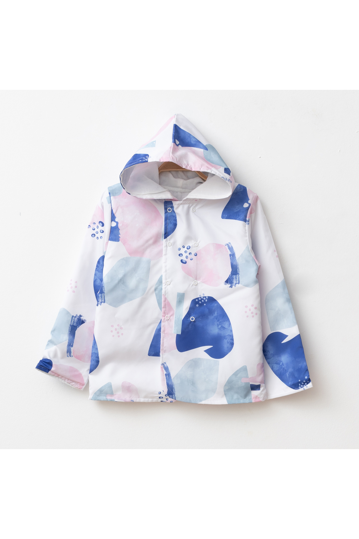 tinibud Terletmeyen Çift Taraflı Erkek Çocuk Yağmurluk 2-5 Yaş %100 Pamuk Müslin Astarlı fotoğrafı 2 (önizleme)