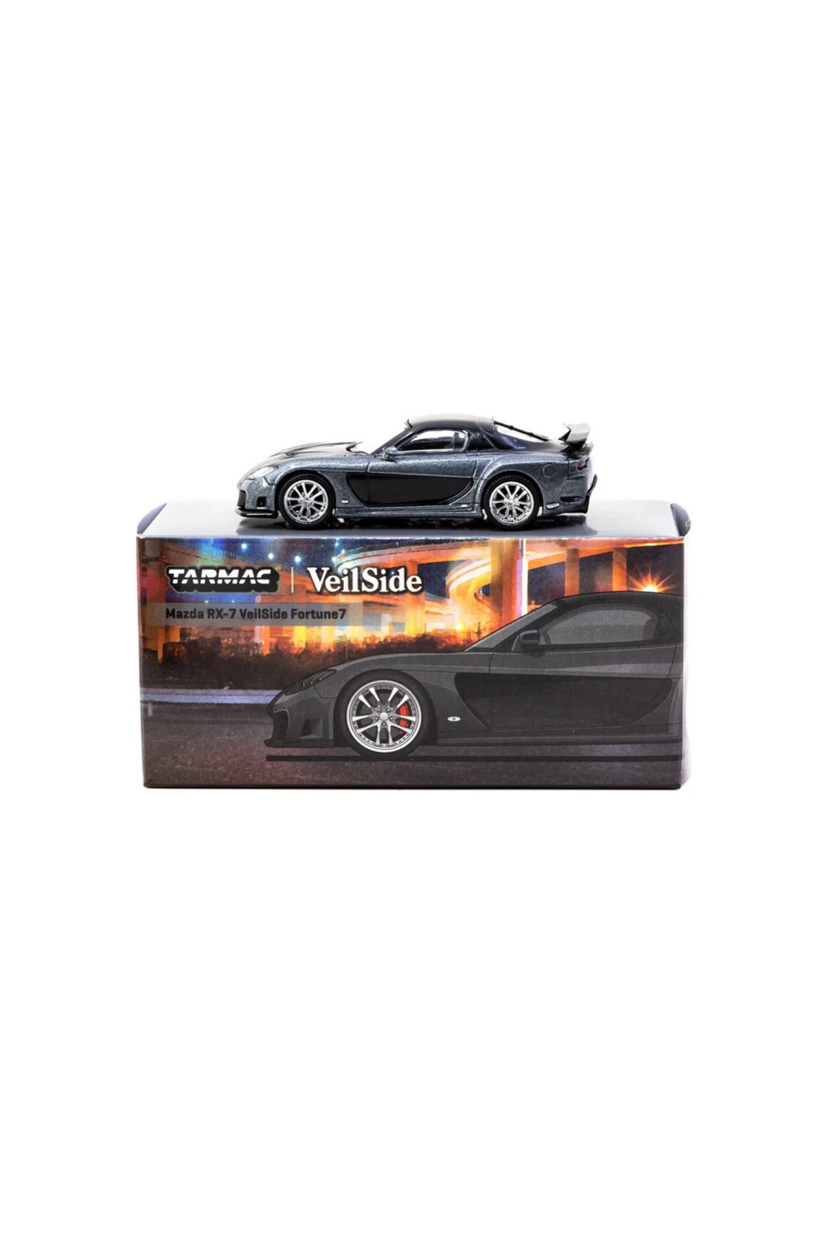 TOYFEST Tarmac Works 1/64 Mazda RX-7 VeilSide Fortune7 Grey