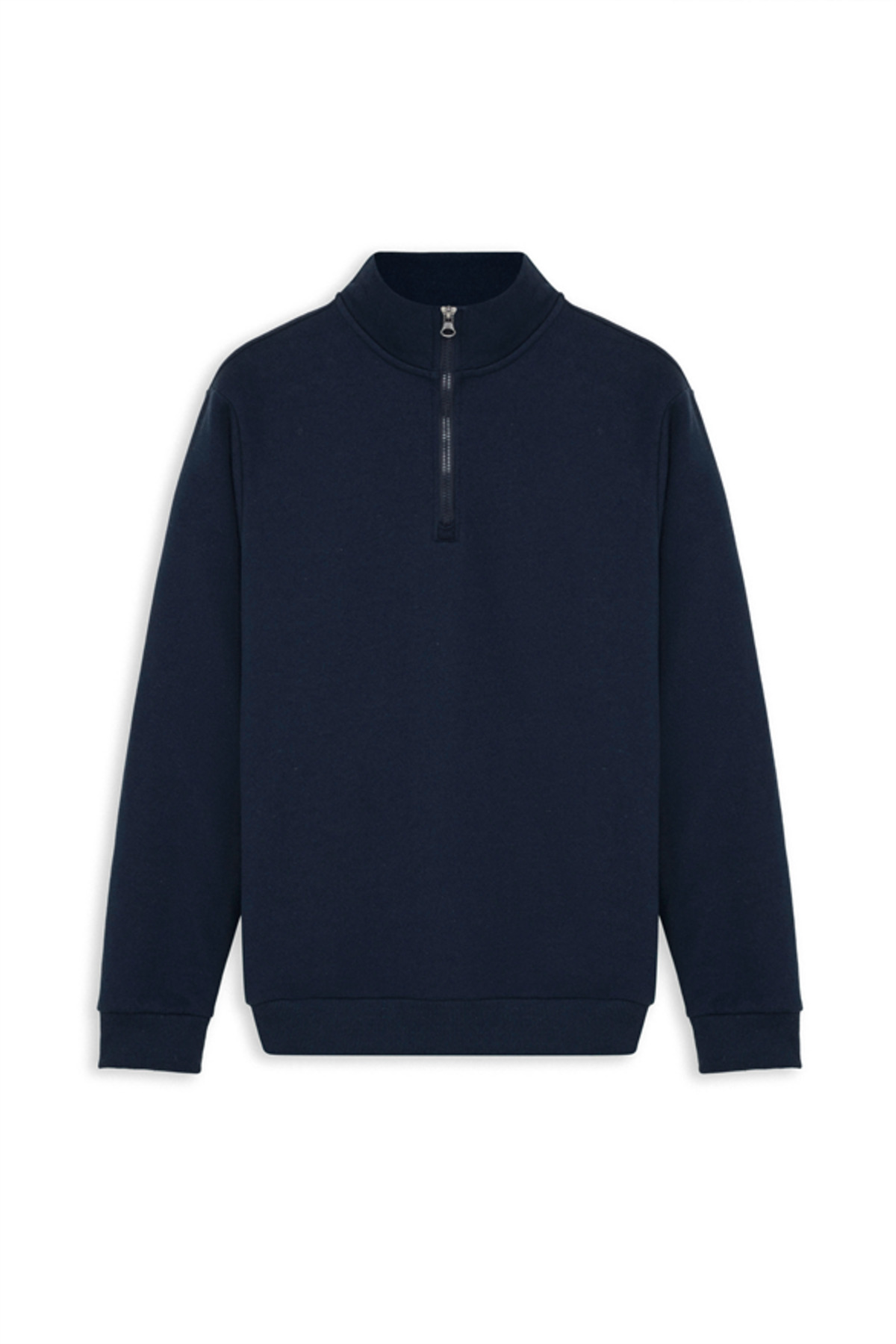 SÜVARİ  Lacivert Regular Düz Yarım Balıkçı Yaka Sweatshirt - Görsel 6