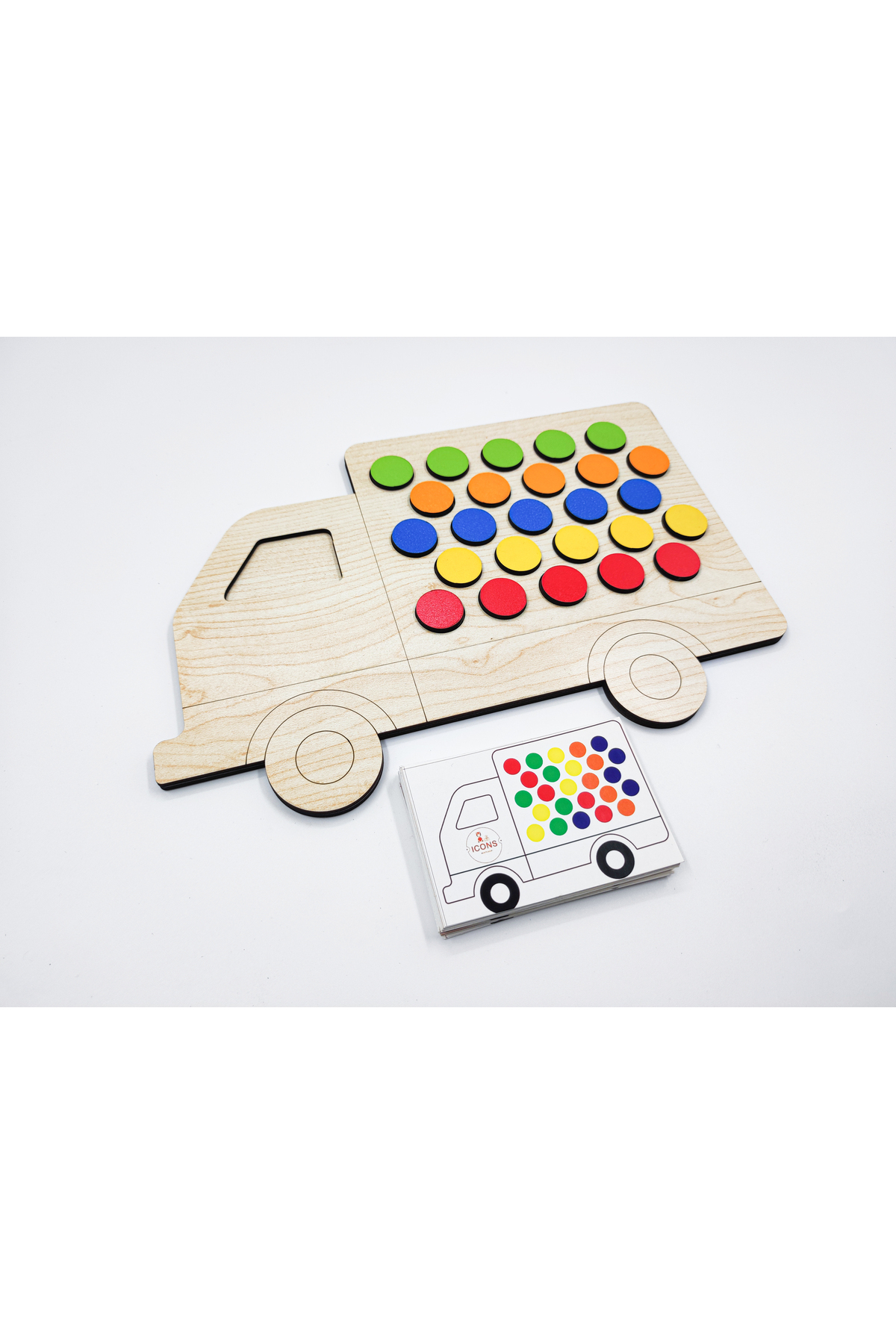 özgürce Renkli Ahşap Montessori Eğitim Kartları, Strateji ve Dikkat Geliştirme Seti fotoğrafı 2 (önizleme)