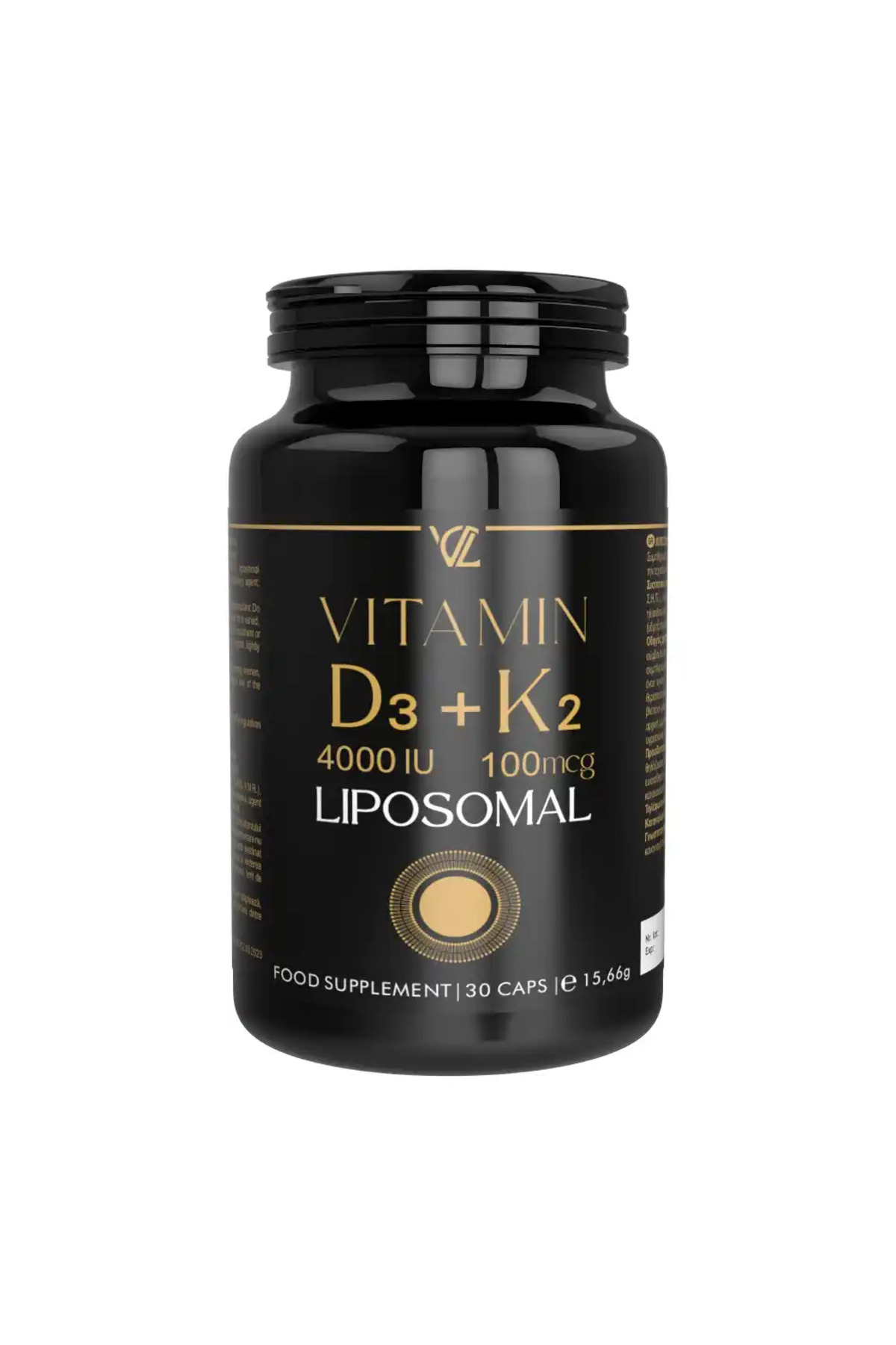 Vvit Code Labs Vita Code Lab Liposomal Vitamin D3 and K2 (MK7) 4000 UI, Maximum ...