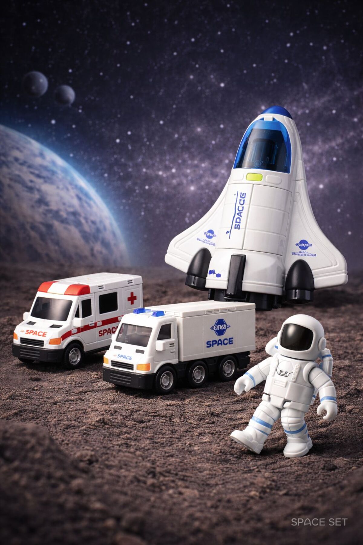 scntoys Uzay İstasyon Oyuncağı Set Oyuncak Roket Uzay Mekiği Uzay