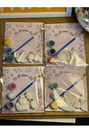 SLEEKI STUDIO 8 Adet (3D) /4 paket /Random Taş Boyama Figür Çocuk Gelişimi Et...