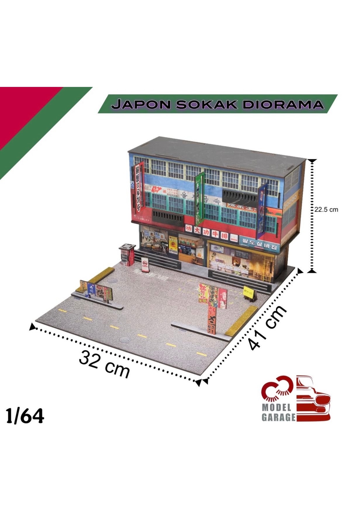 C&C Model Garage Japon Sokak Diorama 1/64 ölçek diorama maket