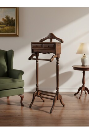 KleinHaus Furniture Castel Klasik Tasarım Çekmeceli Askılık Dilsiz Uşak