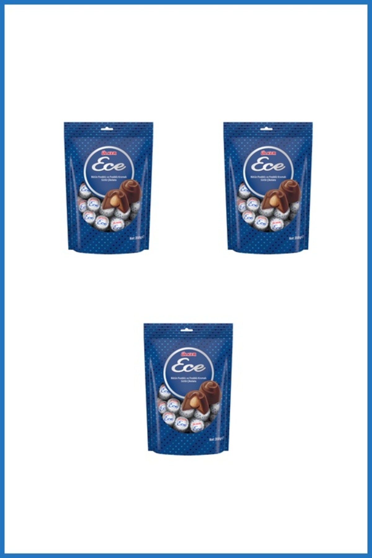 Ülker ECE İkramlık Bütün Fındıklı Sütlü Çikolata - 350 gram - 3 Adet