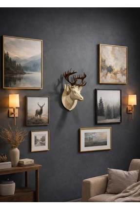 ÜNALTEKİN TASARIM DEKORATİF GEYİK BAŞI DUVAR SÜSÜ