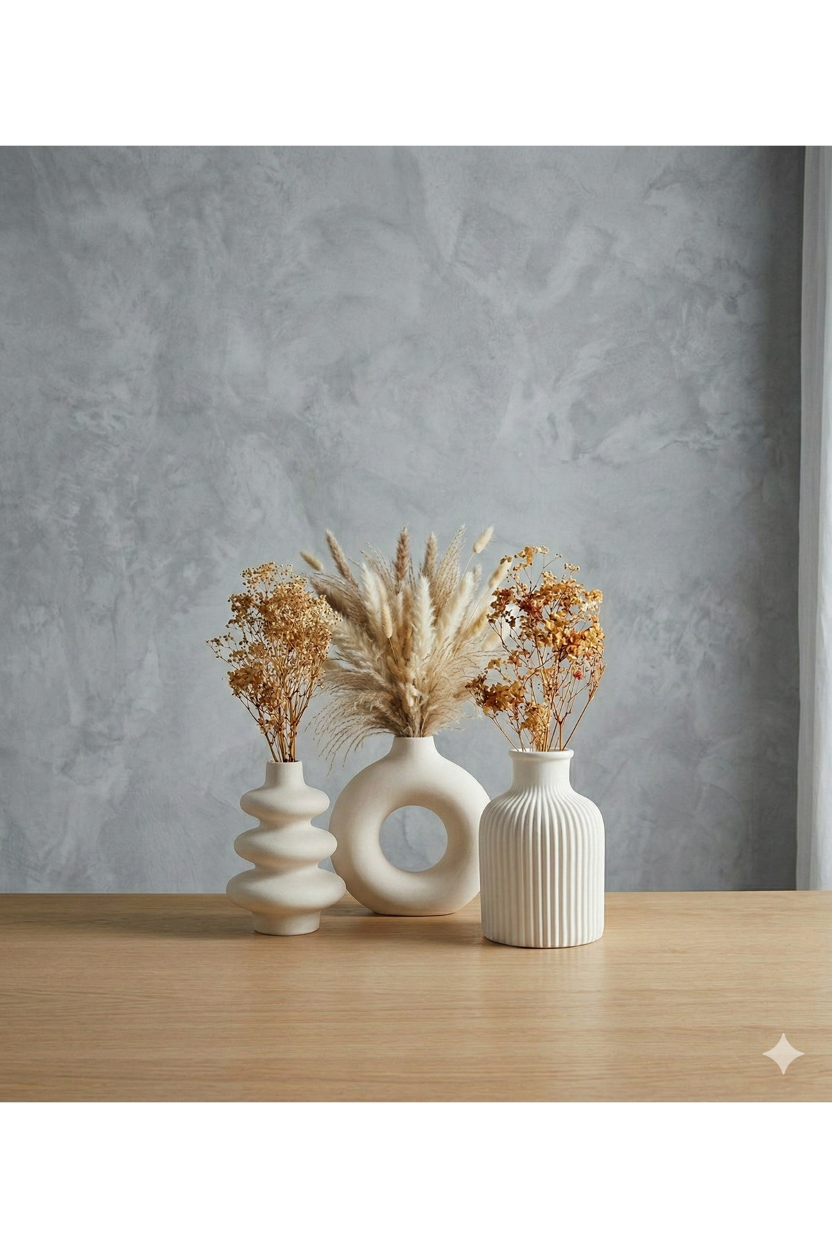 Mergen Art Σετ 3 βάζα σκανδιναβικού στυλ Bohemian 10 εκ. Βάζα Pampas Pinteres...