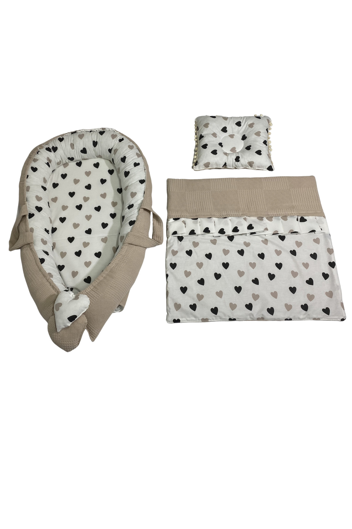 Happy Baby Dikiş Atölyesi 13’lü Babynest Anne Yanı Puset Örtüsü Alt Açma Emzirme Yastığı Ana Kucağı Bebek Arabası Minderi fotoğrafı 5 (önizleme)