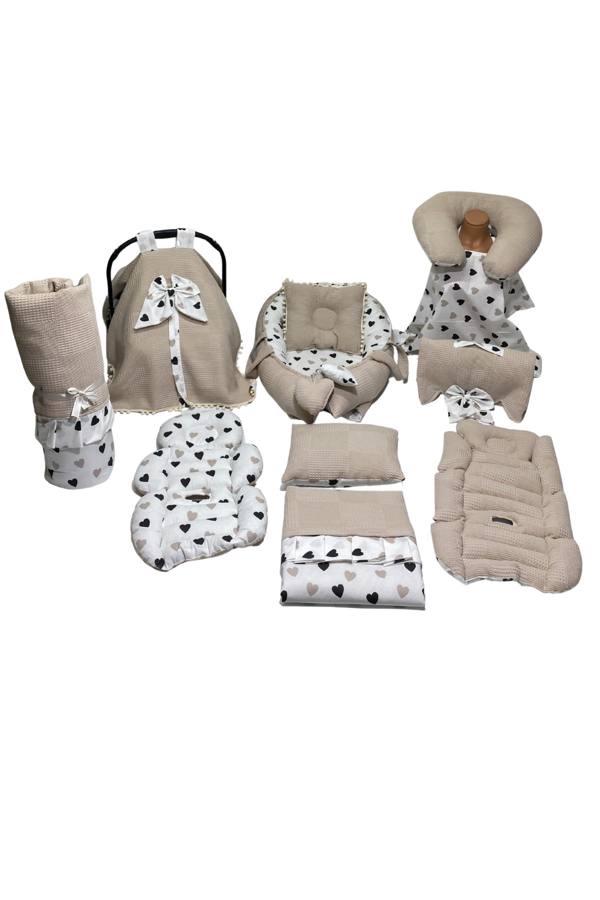 Happy Baby Dikiş Atölyesi 13’lü Babynest Anne Yanı Puset Örtüsü Alt Açma Emzirme Yastığı Ana Kucağı Bebek Arabası Minderi fotoğrafı 3 (önizleme)