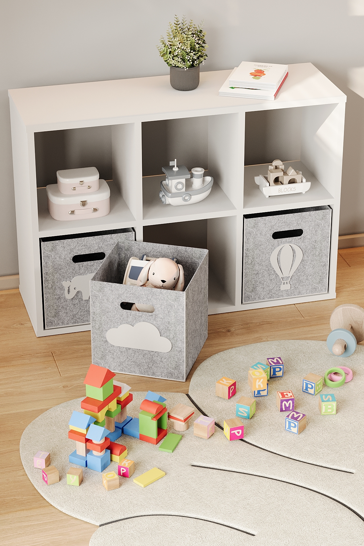Baby Darling 6 Bölmeli Keçeli Organizer Dolap (Keçeler Dahil) fotoğrafı 2 (önizleme)