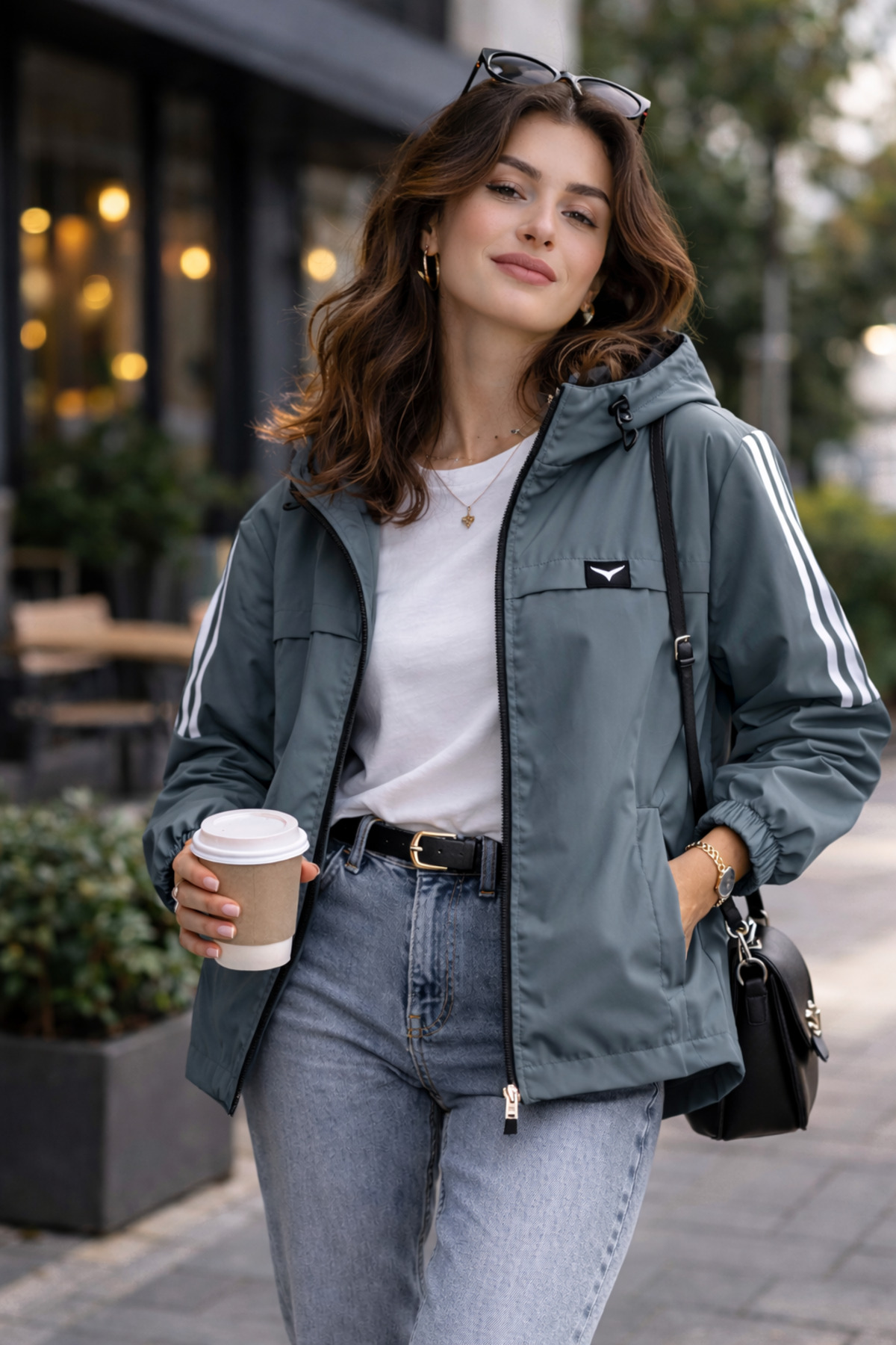 Luvint  Kadın Füme Yağmurluk