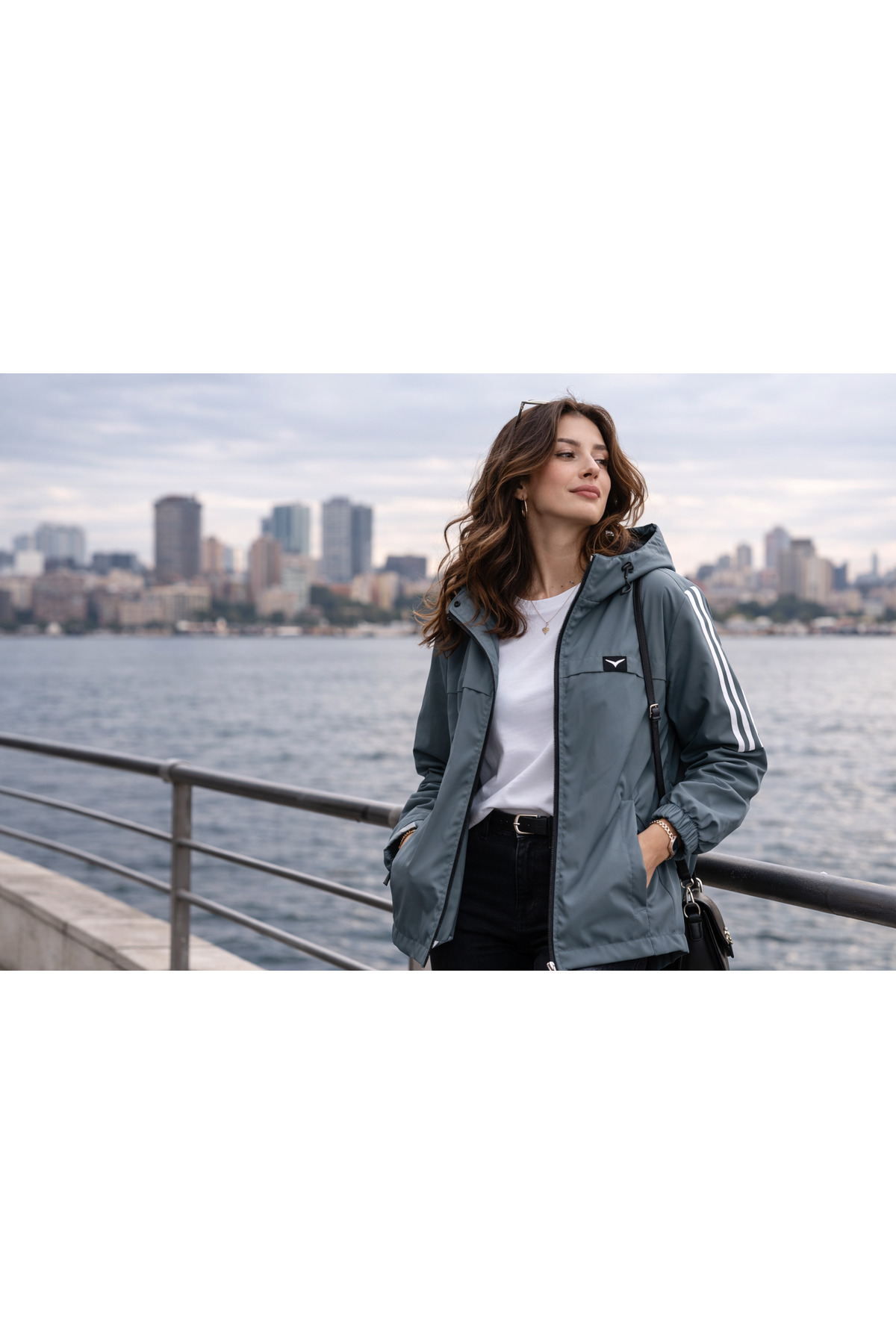 Luvint  Kadın Füme Yağmurluk - Görsel 3