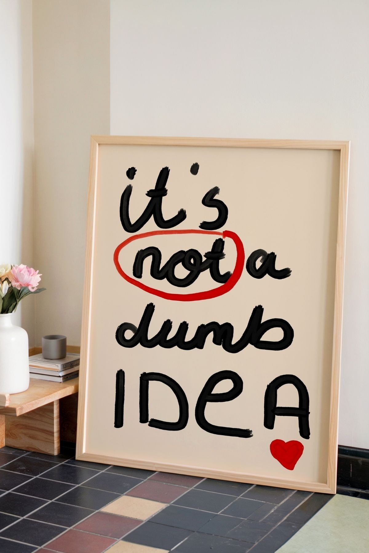 Modern Yazılı Tablo Poster Duvar Dekoru Motivasyon Sözlü Tasarım Çerçevesiz