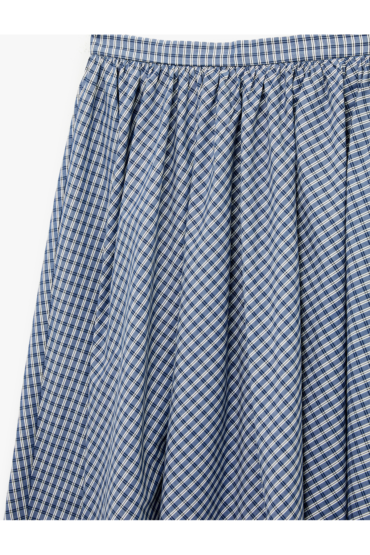 Koton Regular Fit Pamuklu Poplin Ekose Uzun Etek görsel 5