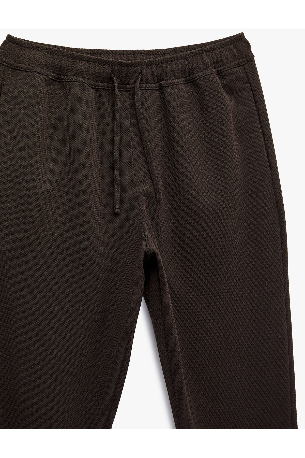 Koton Duble Paça Cepli Straight Fit Beli Bağcıklı Pantolon görsel 4