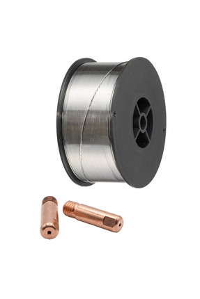 günbeyaz 2 Adet Nozzle Hediyeli Tüpsüz Gazaltı Kaynak Teli 1 Kg 0.8 mm