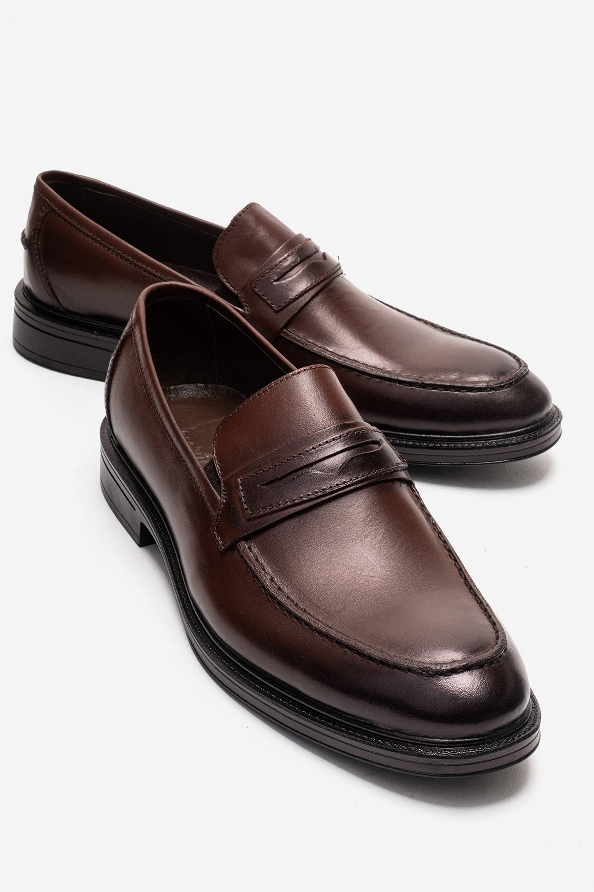 depderi  %100 Hakiki Deri, İç Dış Deri, Bağcıksız, Erkek Deri Ayakkabı