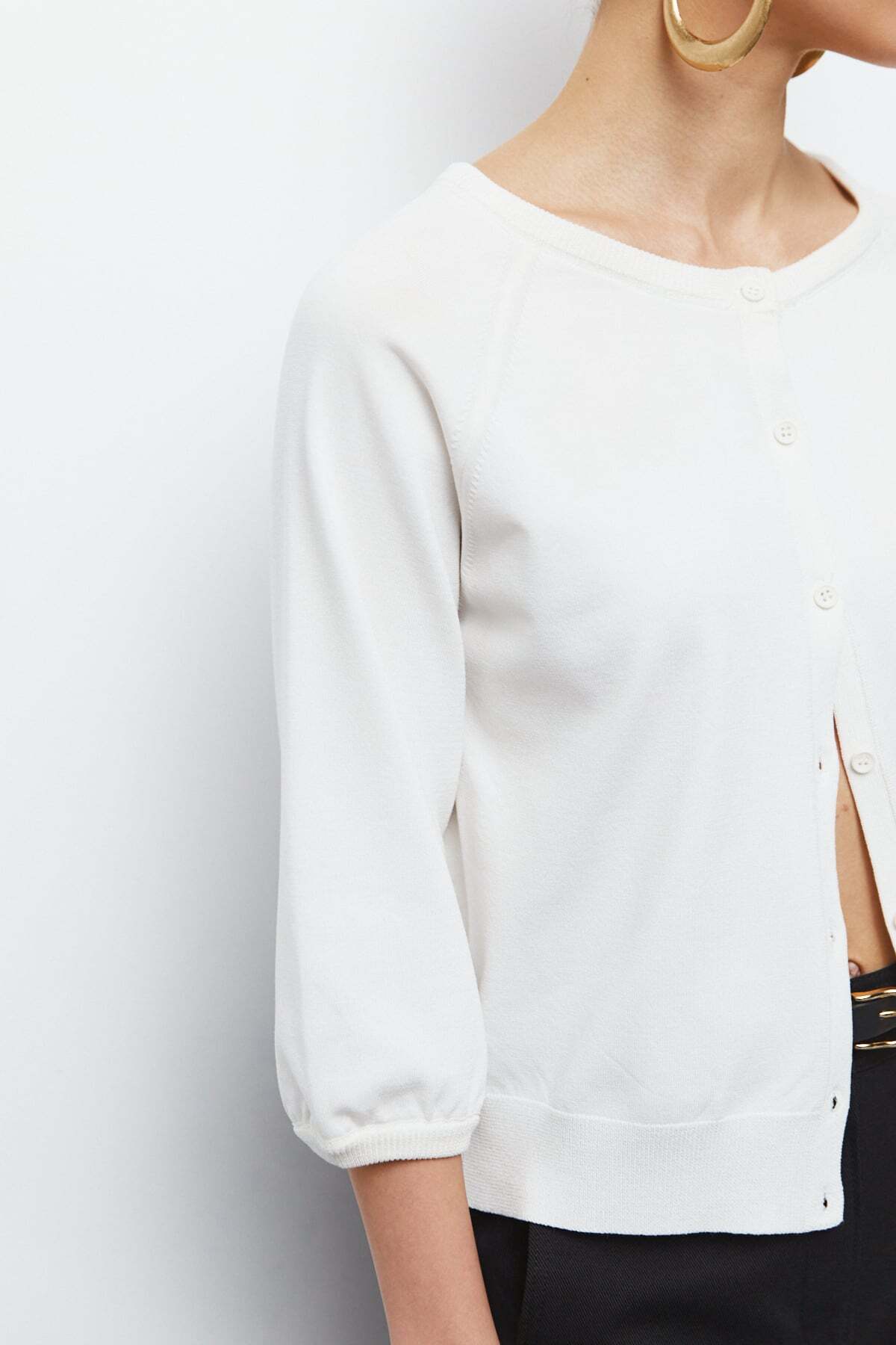 urban focus  Sıfır Yaka Triko Hırka - Görsel 7