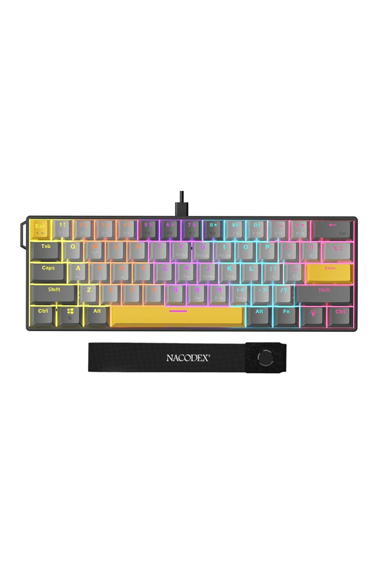 Coverzone AJAZZ NK61 | 61 Tuş Mekanik Gaming RGB Hot Swap Red