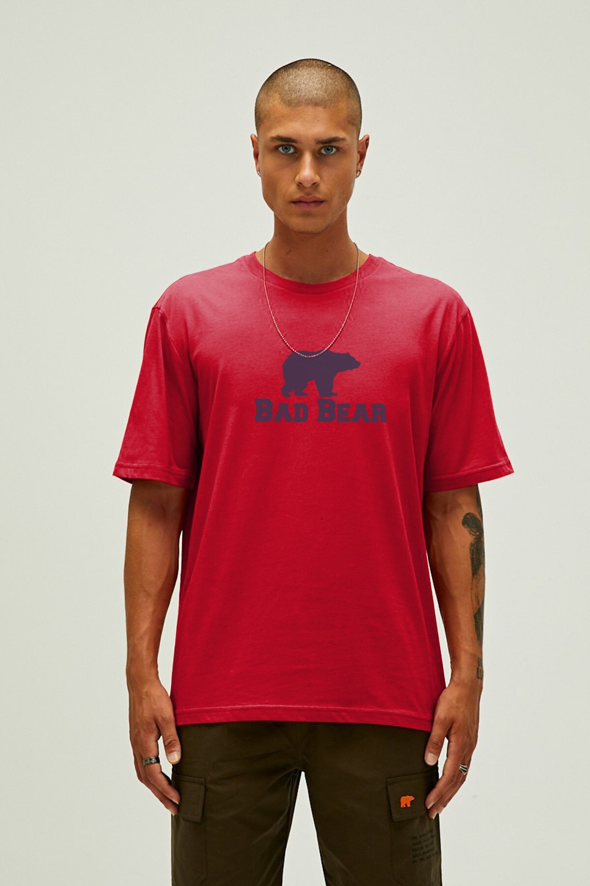 45R(45rpm 45アールピーエム) BADOU-Rスクエアカットギャザーブラウス【LTSA56589】 Comfort Fit Rahat Kesim %100 Pamuk Polo Yaka Desenli Sweatshirt