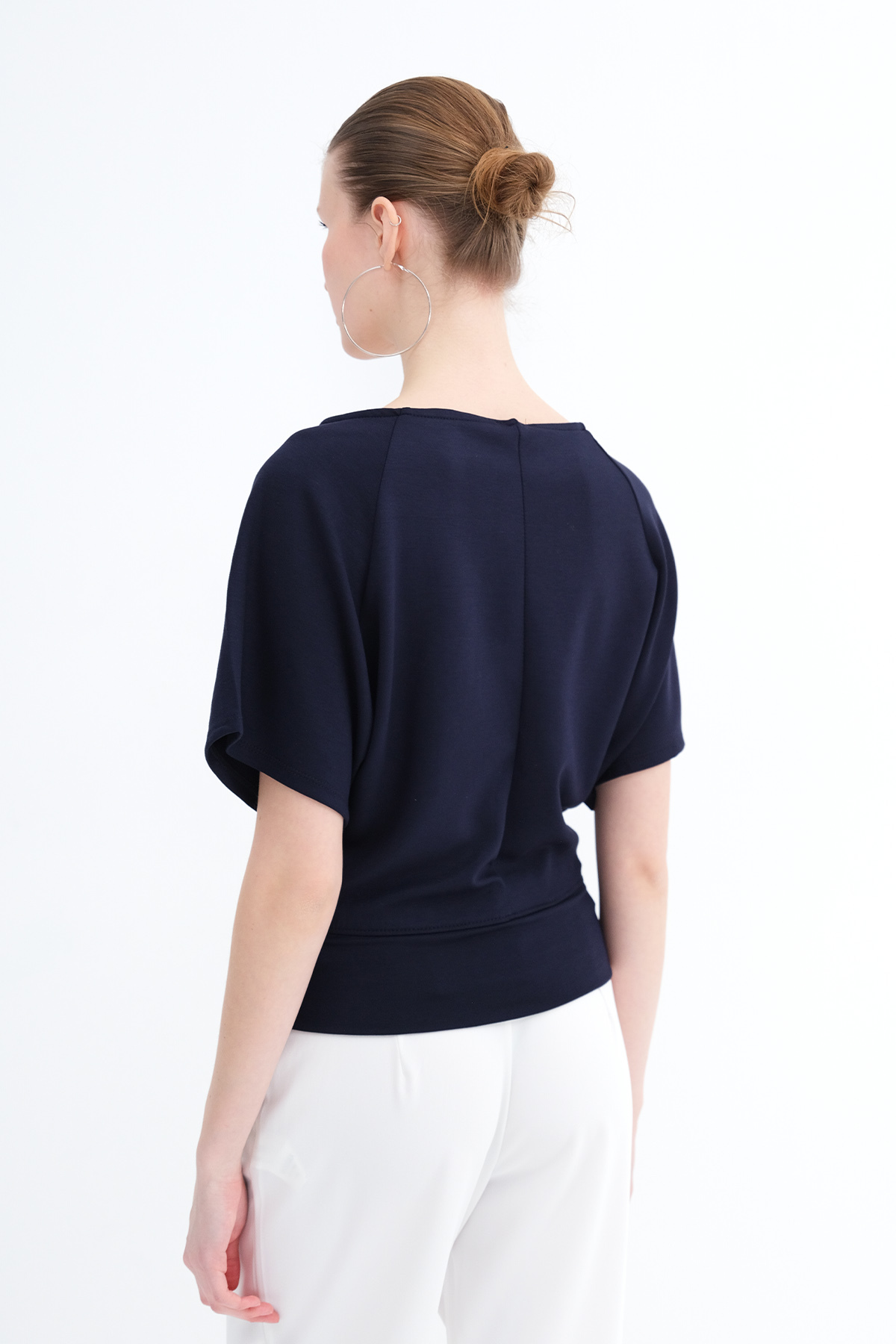 Addax  Kayık Yaka Basic T-shirt P4533 - Görsel 6