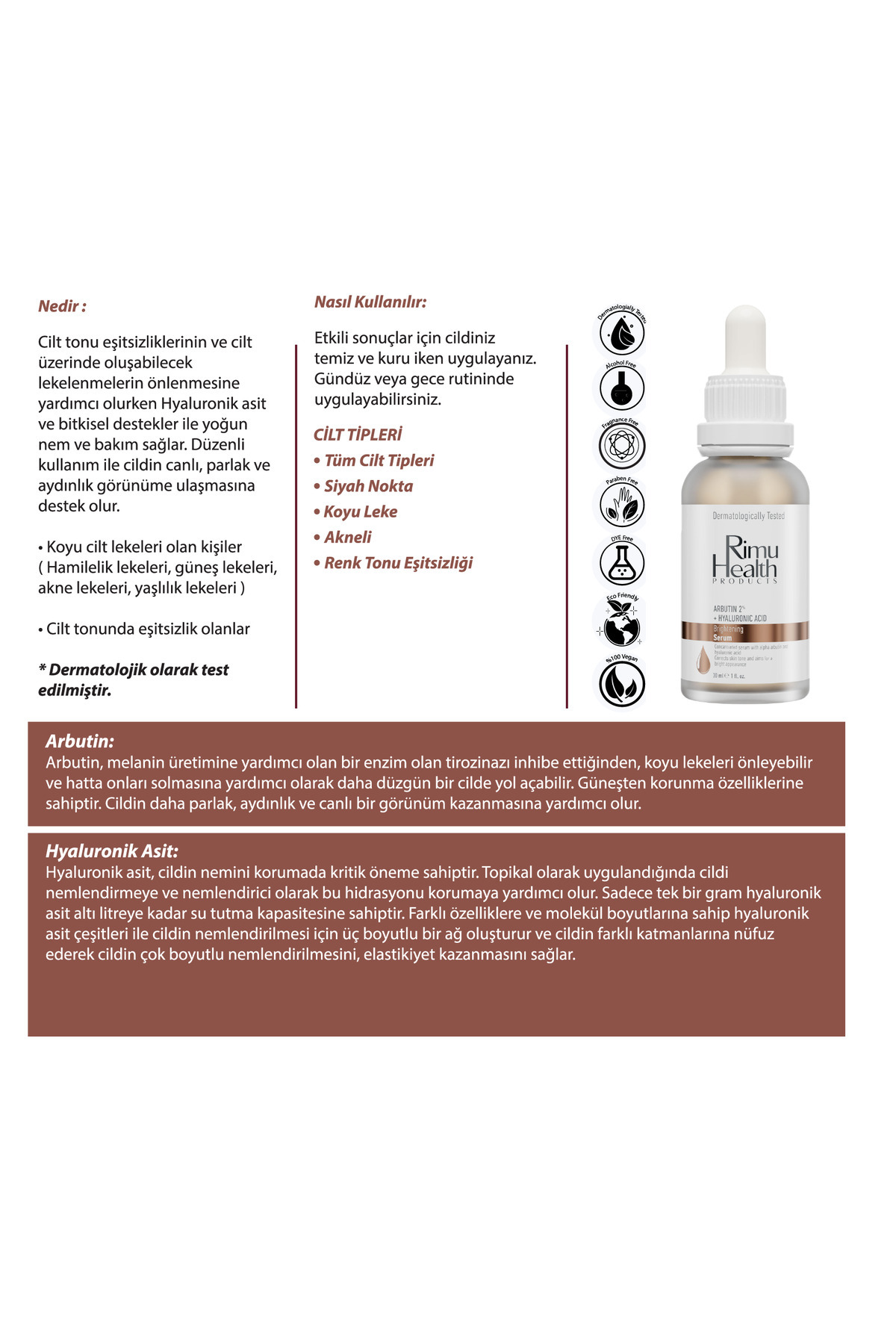 Leke Karşıtı, Cilt Tonu Eşitleyici Ve Aydınlatıcı Arbutin Serum 2 li Fırsat Paketi — RM000160 — تصویر 4 از 4