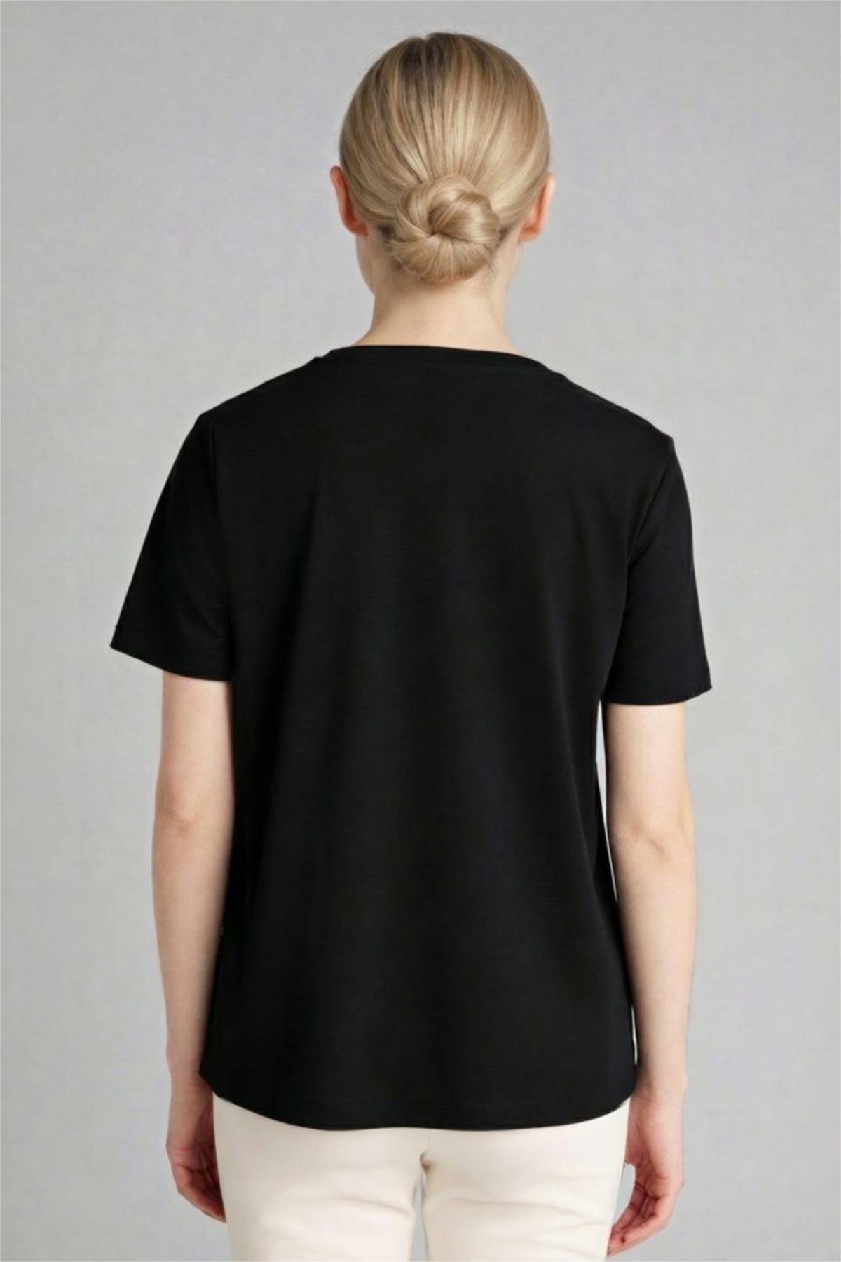 Defacto  Kadın T-shirt H2120AX/BK81 BLACK - Görsel 4