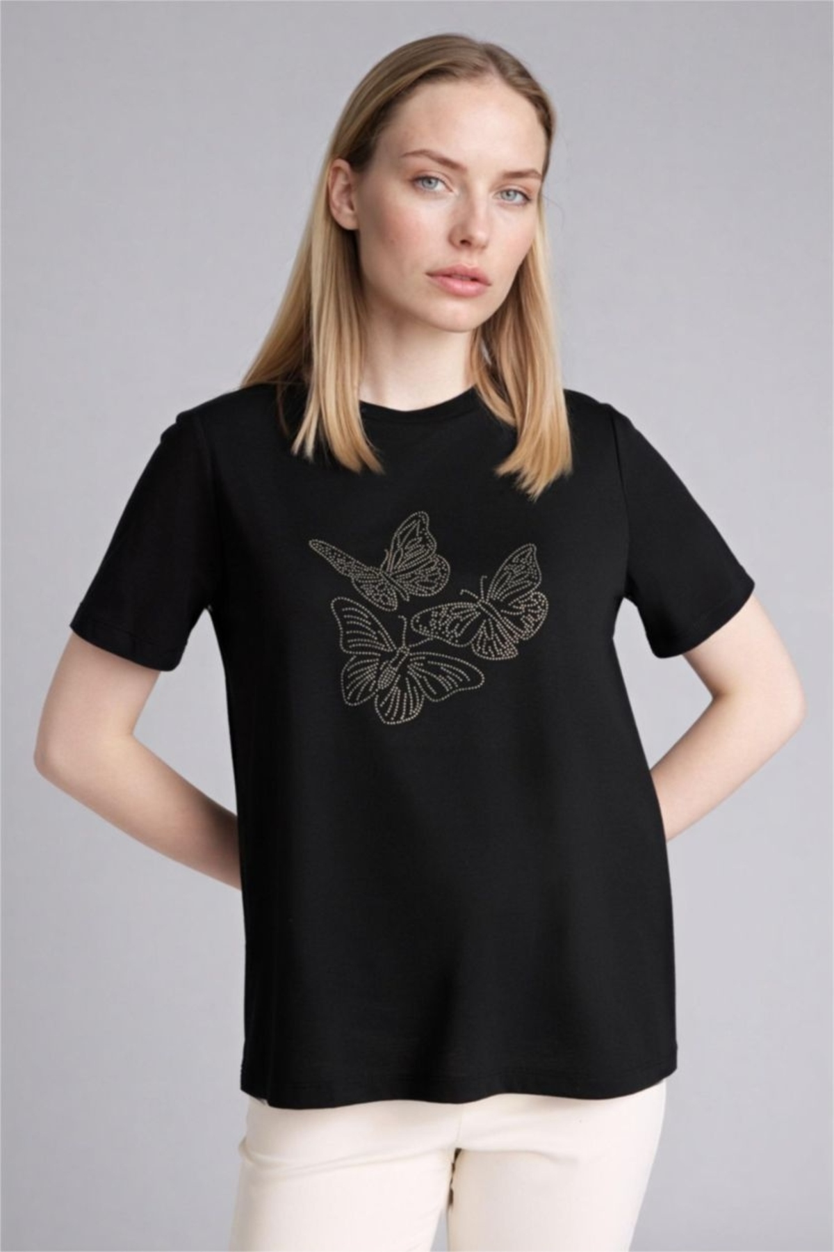 Defacto  Kadın T-shirt H2120AX/BK81 BLACK - Görsel 2