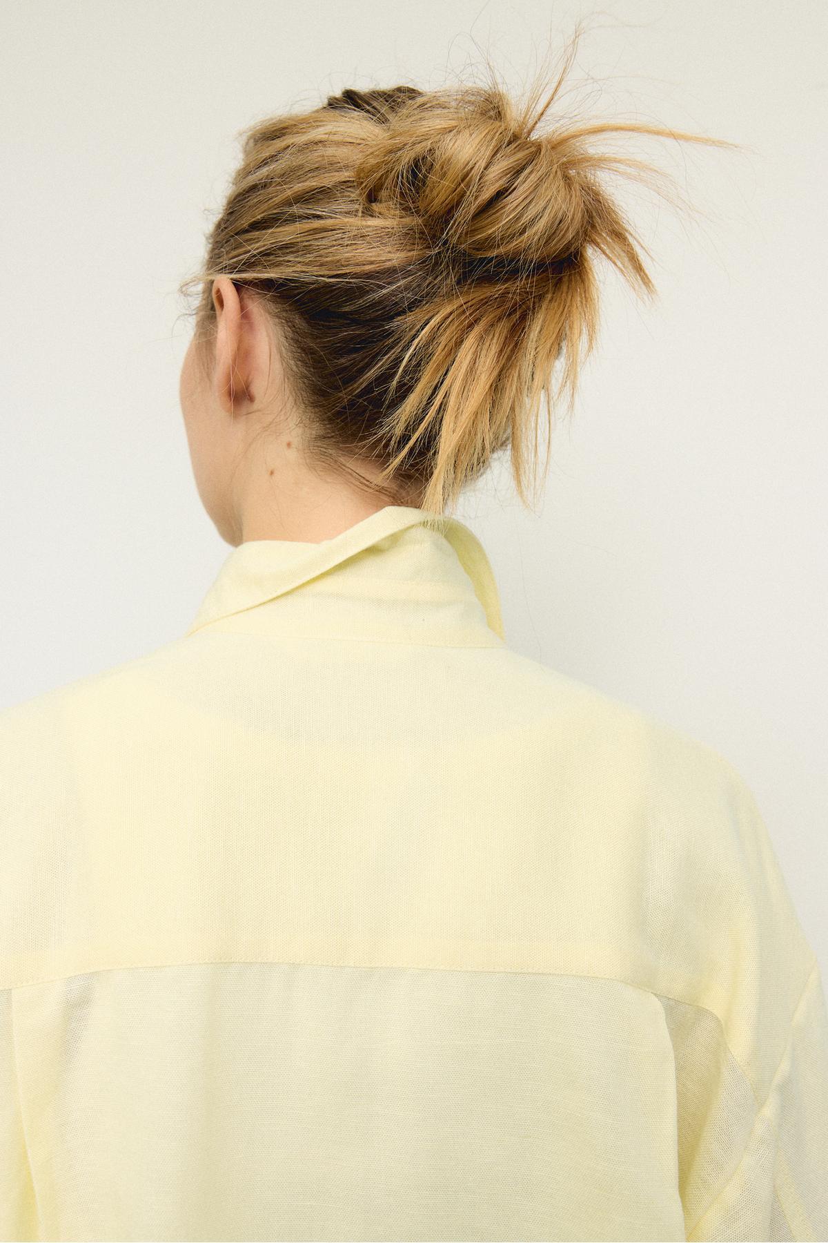 Stradivarius  Keten görünümlü dökümlü gömlek - Görsel 4