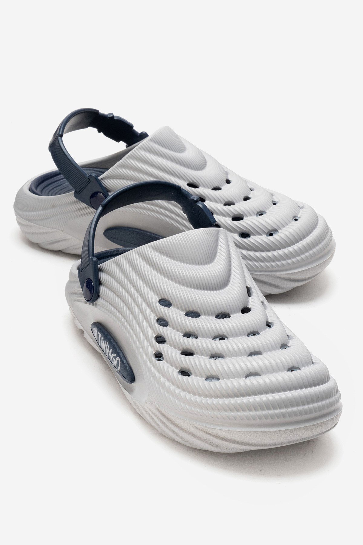 Wicker Patterned Sabo Women's Slippers ICE NAVY
