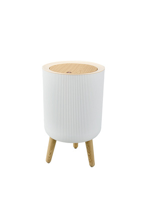 silabor Beyaz Click Kapaklı Ayaklı Çöp Kovası 9 Litre Yuvarlak Yüksek Kalite ...