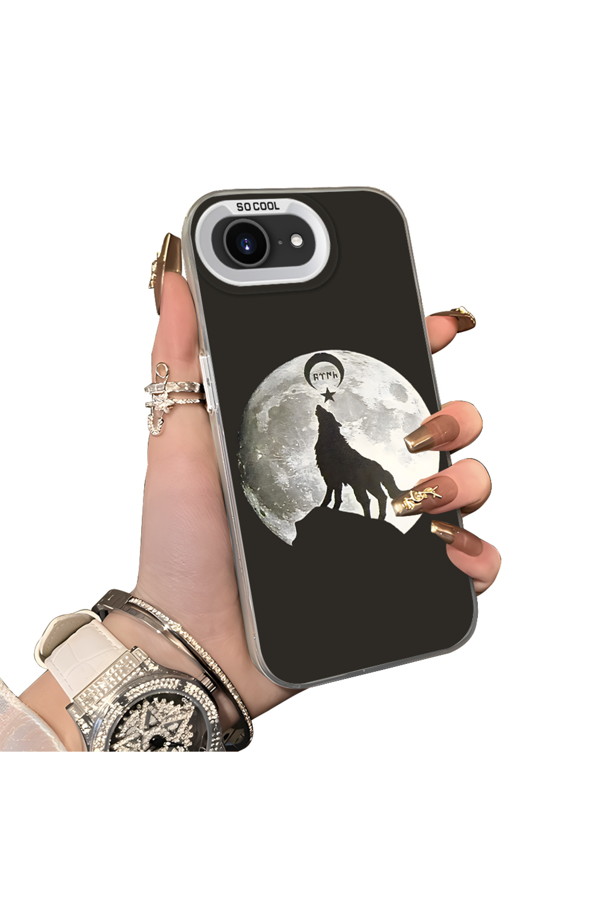 hard Acrylic Back Silicone Edge Lens Protection Case Compatible with iPhone 16e/17e