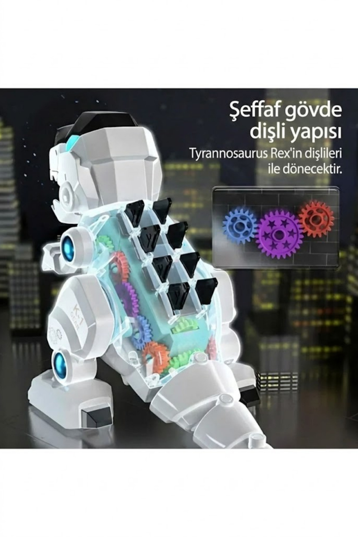 craftivio Vardem Oyuncak K-1 Gear Şeffaf Gövdeli Işıklı Sesli