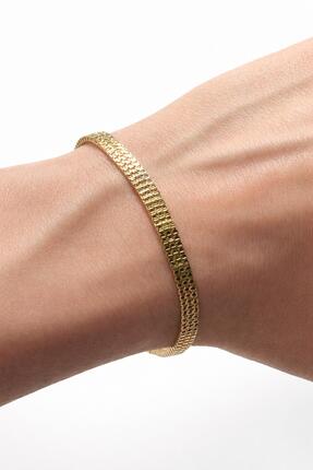 Lumiva accessories Lumiva Gold Çoklu Zincir Bileklik -Klipsli