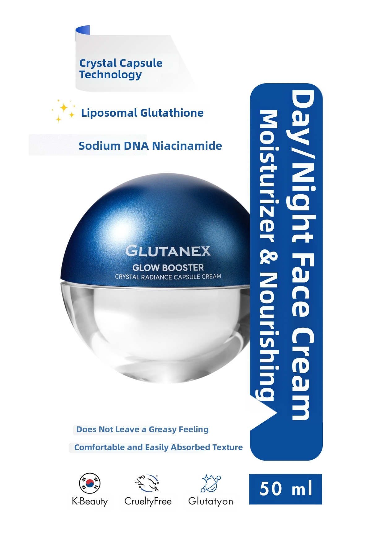 GLUTANEX Glow Booster Crystal Radiance Capsule Cream 50 ml – Brightening Anti-Blemish with Glutathione Pdrn- Trendyol