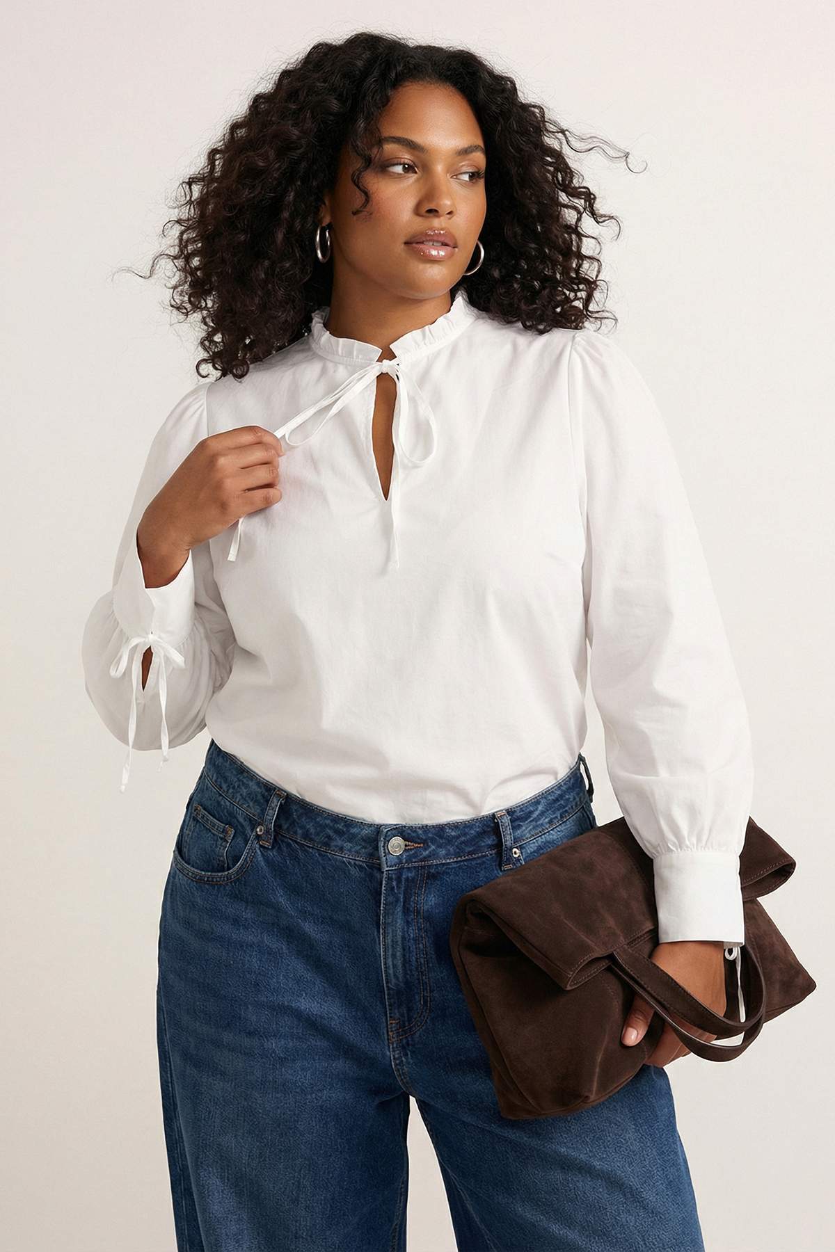 Trendyol Curve Ekru bawełniana woalka z cienkimi ramiączkami Letnia tkanina B...