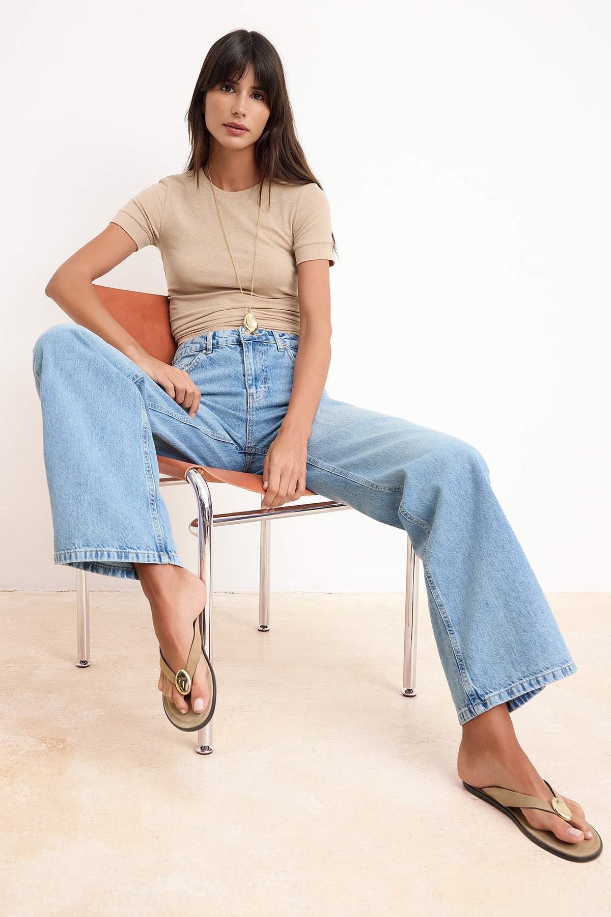 Trendyolmilla  More Sustainable Açık Mavi Yüksek Bel Wide Leg Jeans TWOAW26JE00073