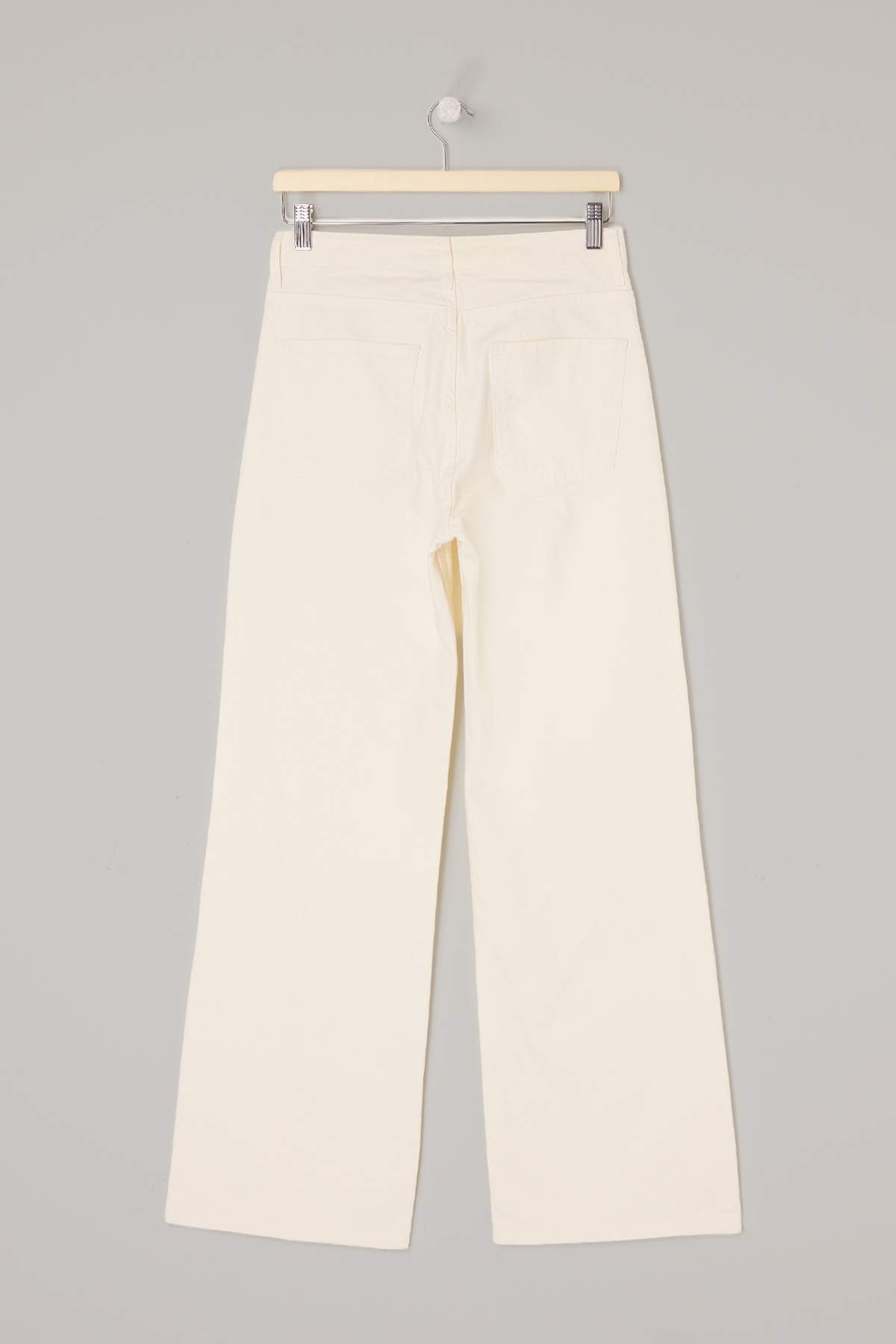 Trendyolmilla  Beyaz Gabardin Basic Wide Leg/Geniş Paça Pantolon TWOSS26PL00098 - Görsel 6